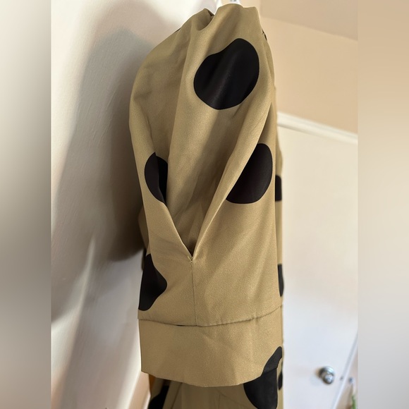 Big Polkadot Olive Pencil Dress - Picture 3 of 11